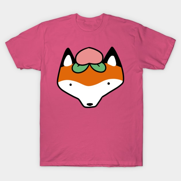 Peach Fox Face T-Shirt by saradaboru